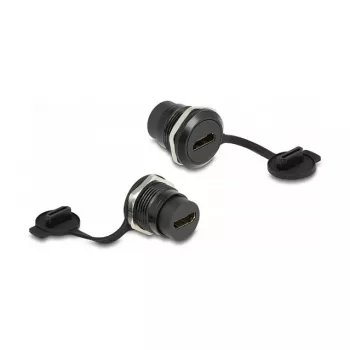 DeLOCK HDMI-A inbouwstekker met beschermkap zwart 30,3 mm 23,5 mm
