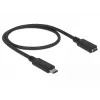 USB-kabel DeLOCK 85532 USB 3.2 Gen 1 0,5 m USB-C zwart