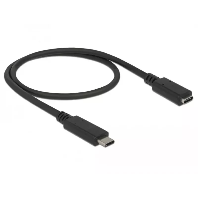 USB-kabel DeLOCK 85532 USB 3.2 Gen 1 0,5 m USB-C zwart
