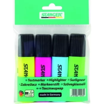 STANGER tekstmarker, 1-5 mm, set 4 stuks 180009000