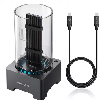 GrauGear G-M2DK-U4-40G M.2 NVMe SSD-dockingstation USB 3.2 Gen 2 Type-C, 40 Gbit/s, grijs