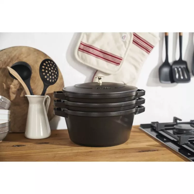Staub La Cocotte 4,2 L ronde gietijzeren braadpan