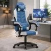 Huzaro Force 2.7 zwart carbon gamingstoel blauw