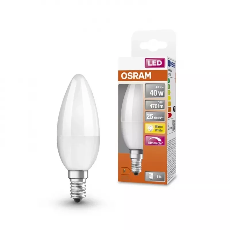 LED-lamp Ledvance Parathom Classic E14 4,9 W warmwit, E14-fitting