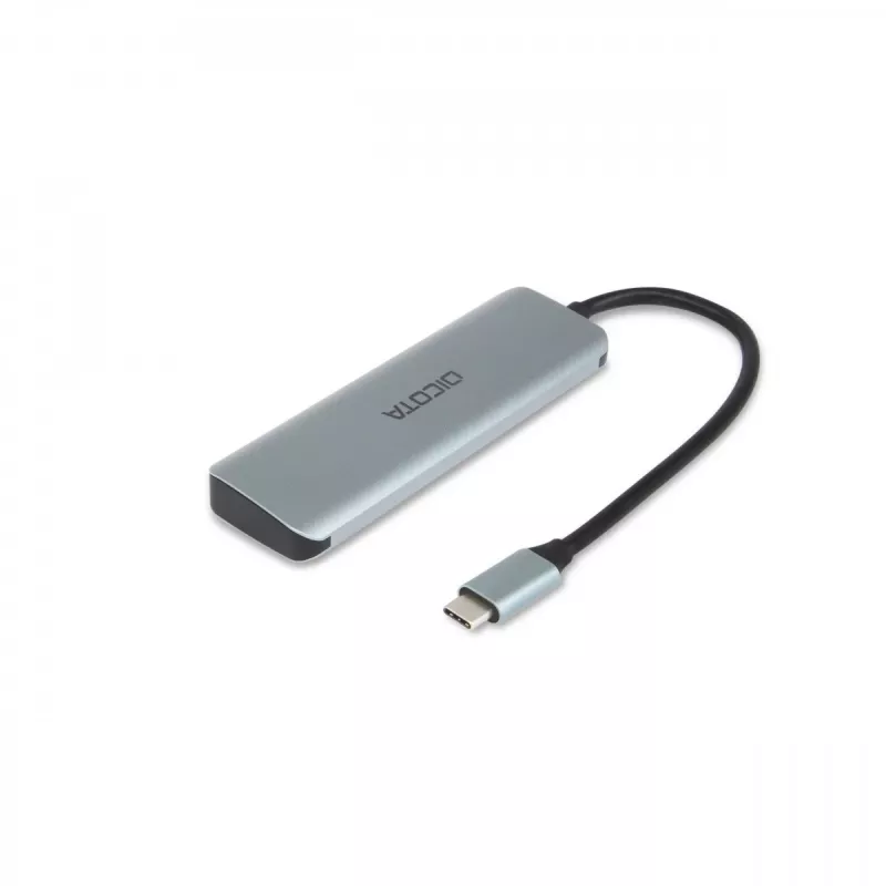 USB Type-C hub DICOTA D32061 10000 Mbit/s zilver