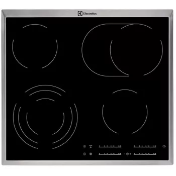 Electrolux EHF46547XK zwart inbouw keramische kookplaat, 4 zones, touchbediening