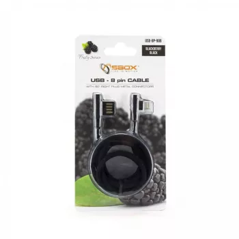 Sbox USB-8P-90B USB 8-Pin kabel blackberry zwart
