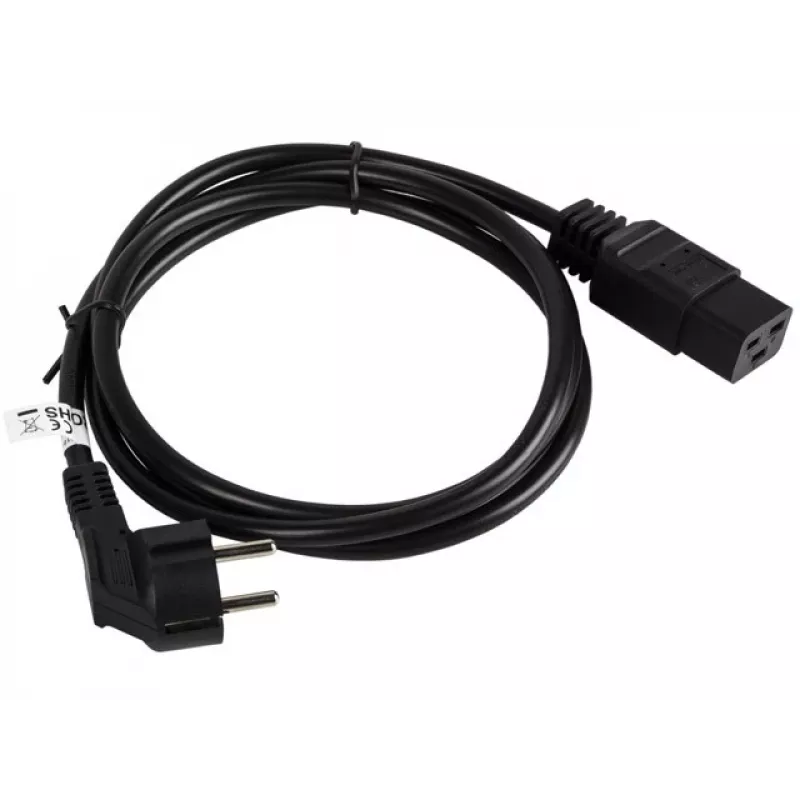Stroomkabel CEE 7/7 - IEC 320 C19 16A VDE 1,8M zwart