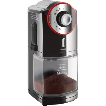 Melitta Molino 100 W zwart, rood, roestvrijstaal