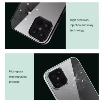 Hoes Devia Crystal Flora voor iPhone 12 Pro Max – zwart