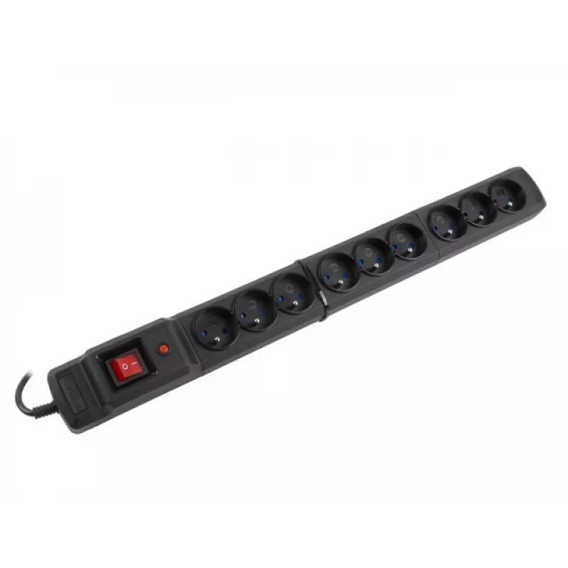 Overspanningsbeveiliging Armac M9/15/CZ zwart 9 AC-stopcontacten 250V 1,5m