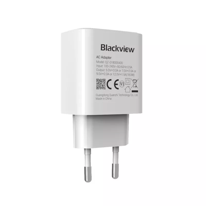 Oplader BLACKVIEW CHAR-18W 18 W vermogen — compacte USB-wandlader voor mobiele apparaten