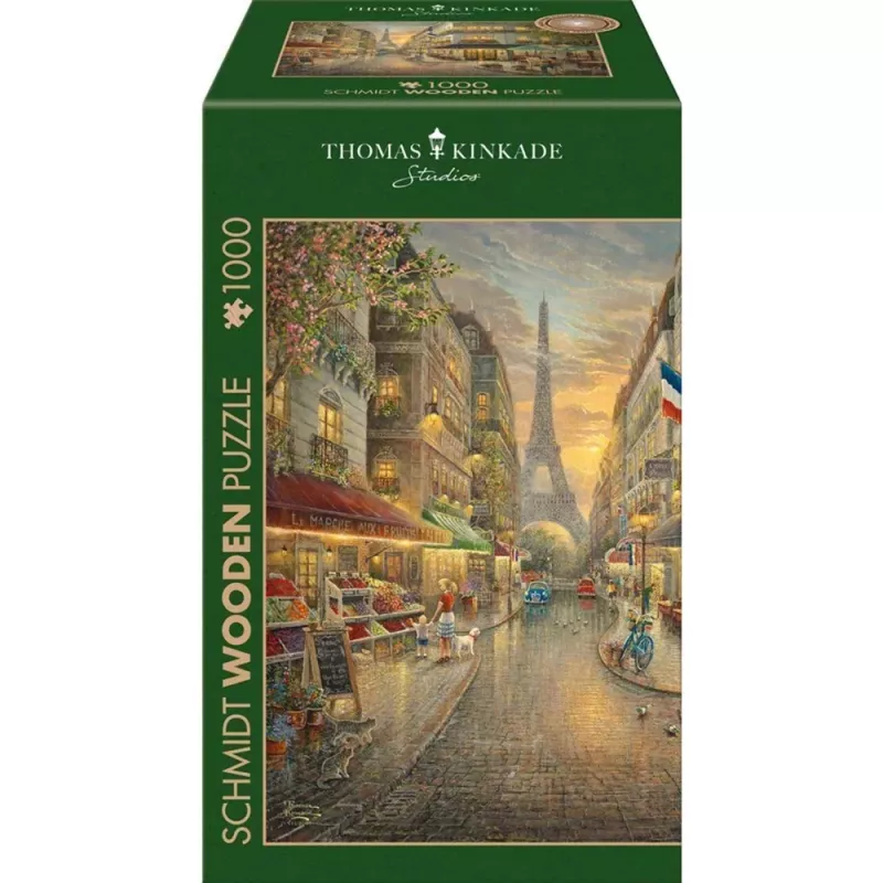 Houten puzzel Thomas Kinkade Studios: Schilderachtig Parijs (1000 stukjes)
