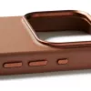 Mujjo Full Leather Case MagSafe hoes voor iPhone 17 Pro bruin