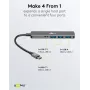Goobay slimme 4-poorts USB-hub USB-C naar USB-A 5 Gbit/s - -stekker USB 3.2> (79158)