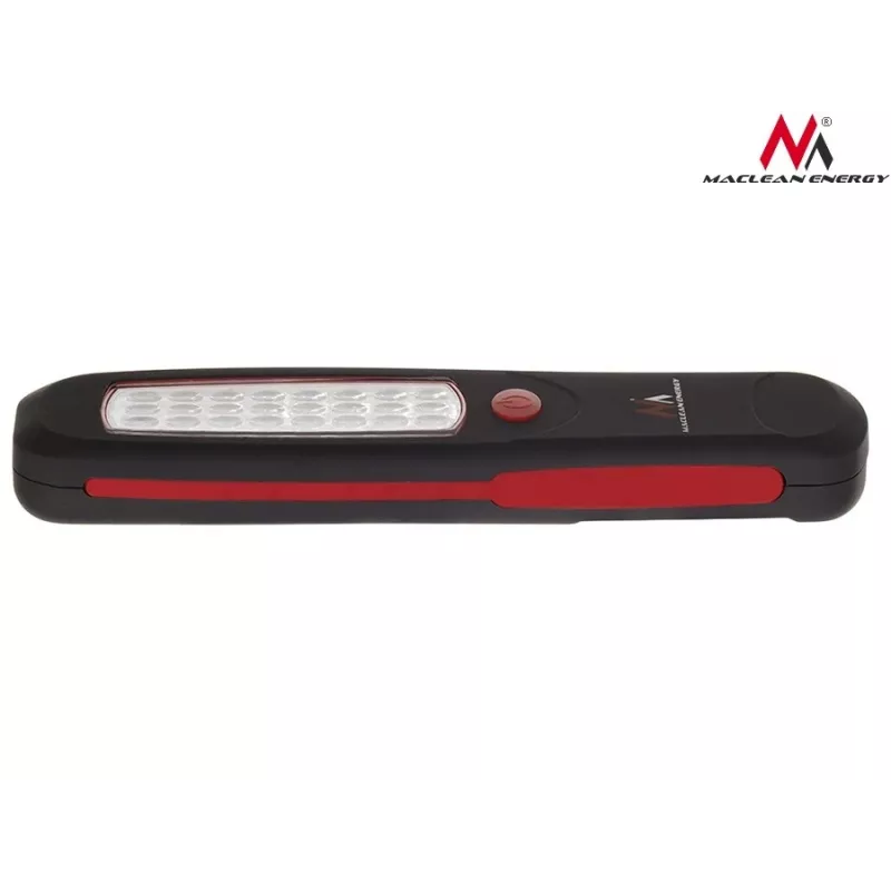 Werkplaatslamp MACLEAN MCE03 — 24 LED's, magneetvoet en haak, op batterijen (3×AAA)