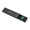 Qoltec 50312 M.2 NVMe SSD-behuizing, USB Type-C, zwart
