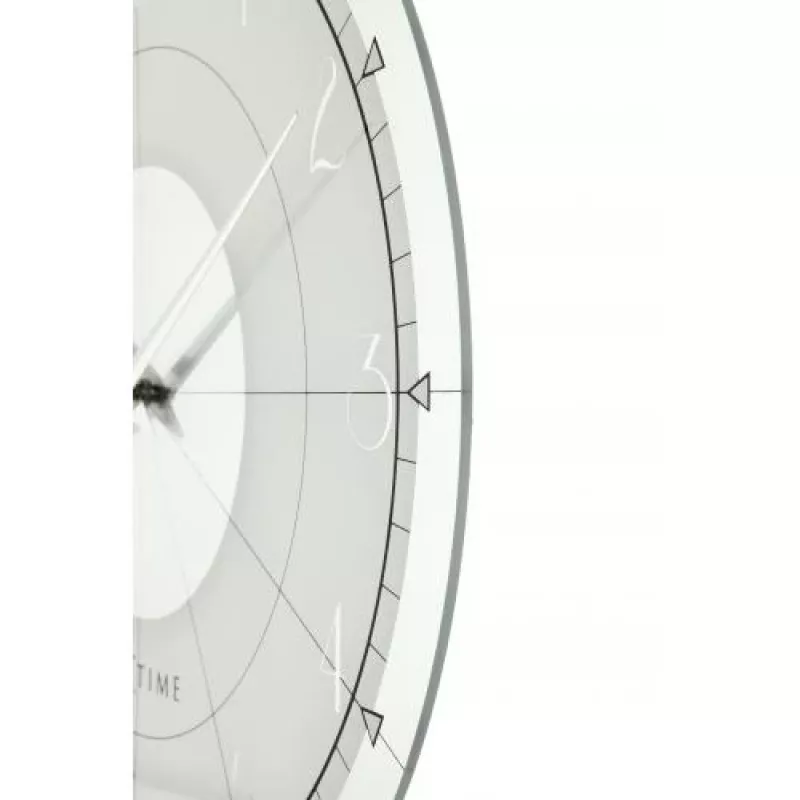NeXtime klok 8125 Fancy Round, Ø43 cm, wand, wit/zilver