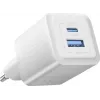 Vention 30W - oplader met GaN-technologie, 1x USB-A, 1x USB-C (wit)
