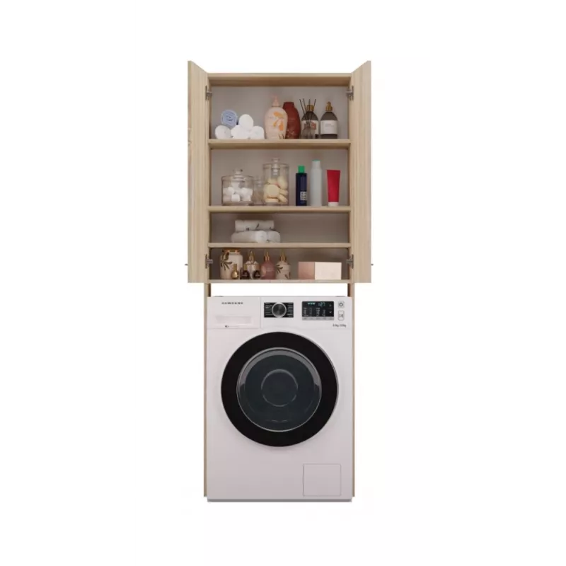 Badkamerwandkast top e shop POLA DD SONOMA, eiken frame, wandmontage, 4 planken