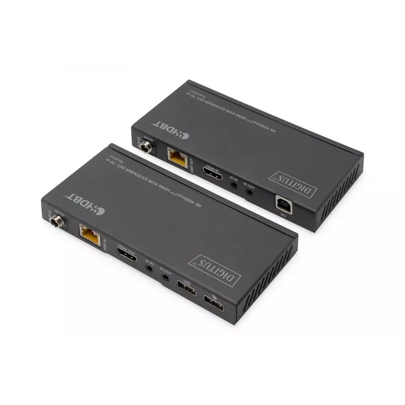 KVM extender-set Digitus 4K HDBaseT HDMI 70 m bekabeld
