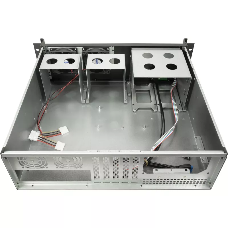 Serverrack Inter-Tech 3U-K-340L zwart ATX 60mm-ventilator