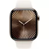 APPLE Watch Series 10 GPS + Cellular 46 mm titanium-goud behuizing met starlight sportband – S/M
