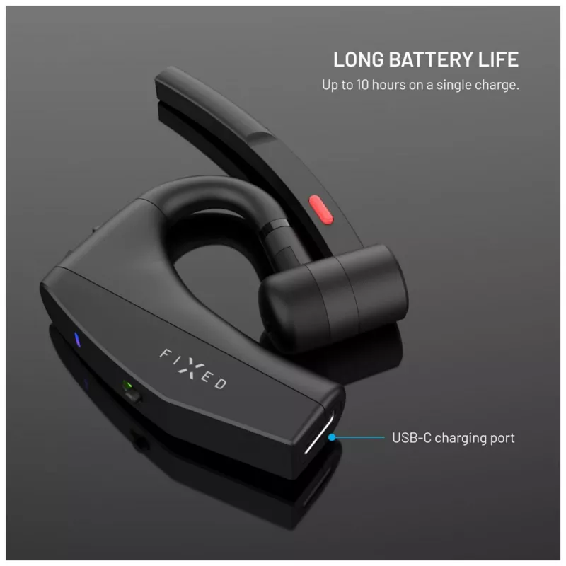 FIXED Talk Pro Bluetooth-headset, zwart