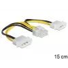 Interne stroomkabel DeLOCK 83410 0,15 m EPS 8-polig Molex 3-polig