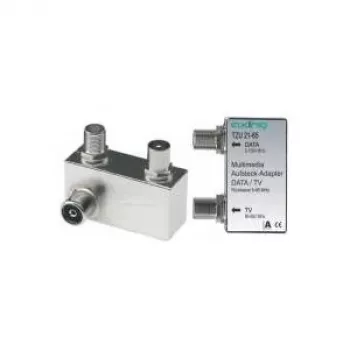 axing TZU 21-65 - kabelsplitter/verbinder - 5 - 1006 MHz - zilver - metaal - stekker/bus - A