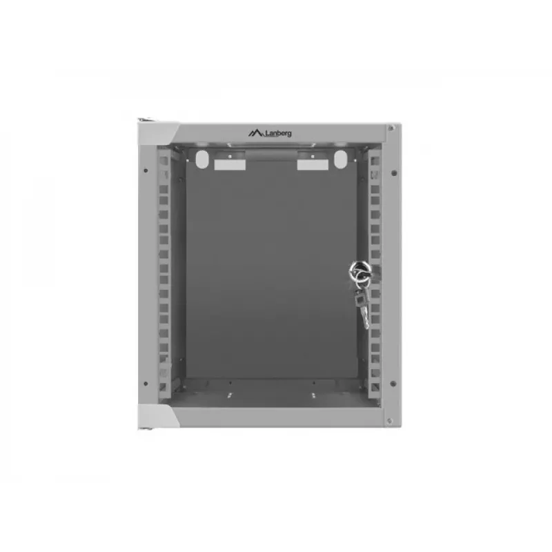 Lanberg WF10-2306-10S 10" wandrack-kast 6U, 336×280×310 mm, glazen deur, 20 kg, grijs (RAL 7035)