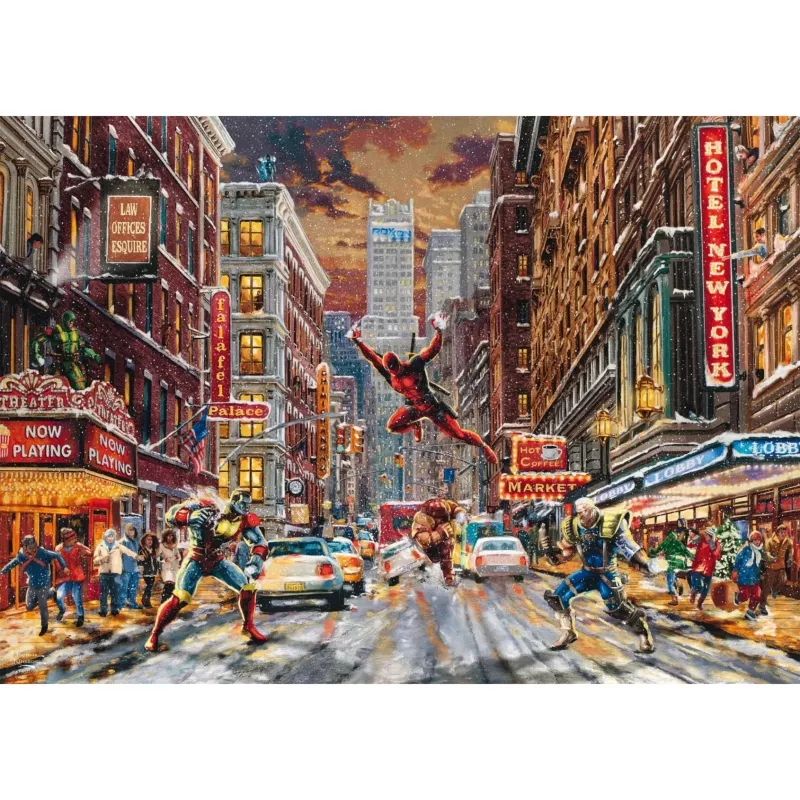 Thomas Kinkade Studios: Marvel - Deadpool, Snow Day, puzzel 1000 stukjes