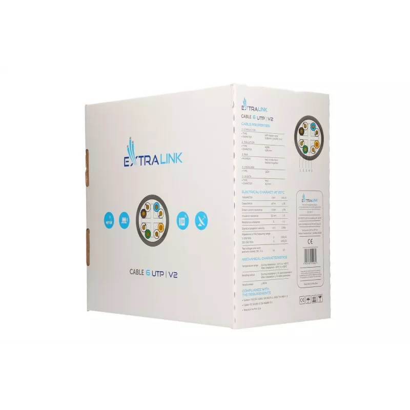 Twisted pair-kabel Extralink CAT6 UTP V2 Indoor 305M