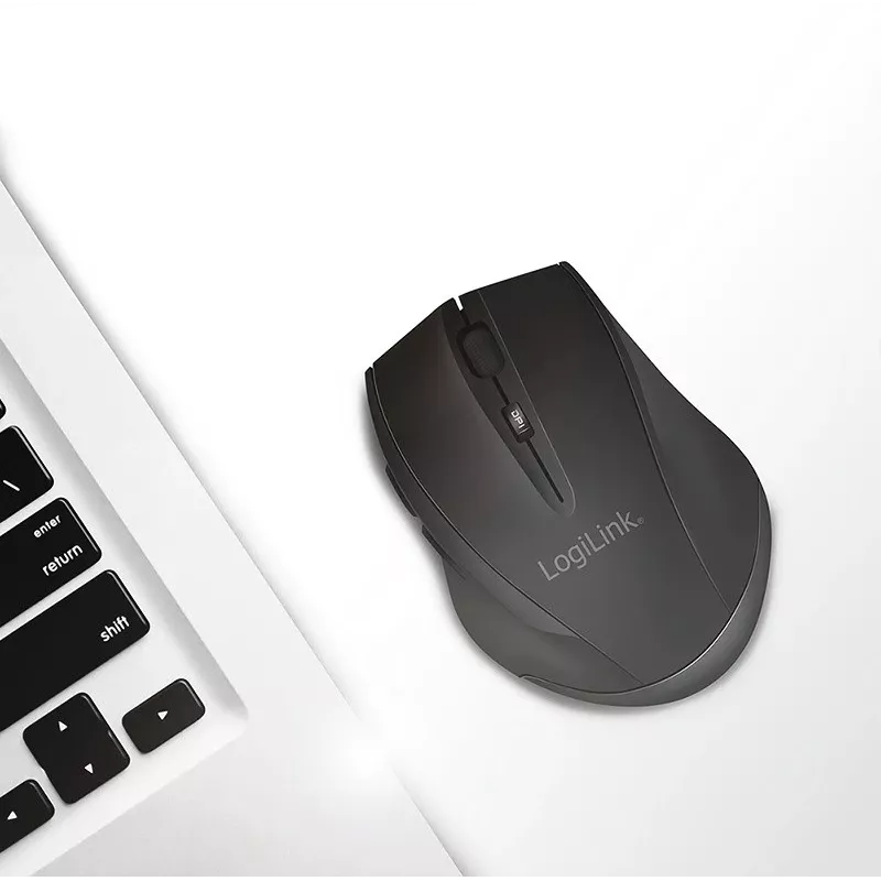Logilink draadloze muis BT5.0, ergonomisch, zwart