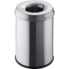 Helit H2515400 afvalemmer rond staal grijs (H2515400)