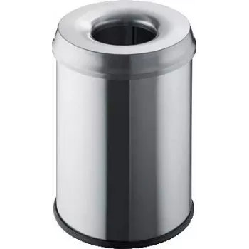Helit H2515400 afvalemmer rond staal grijs (H2515400)