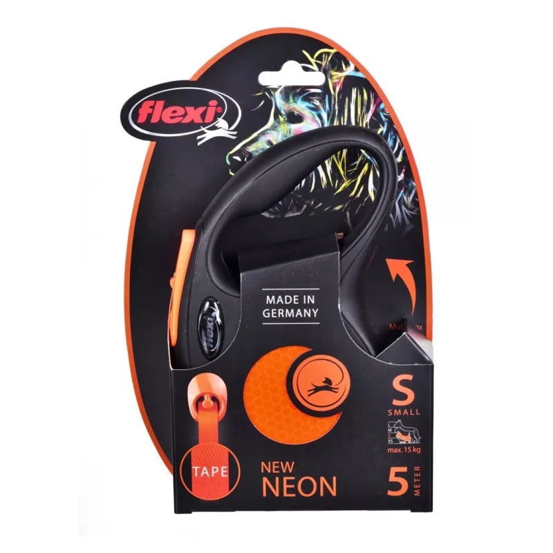 FLEXI nieuw Neon S - rolriem - 5 m