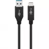 Wentronic goobay - USB-kabel - USB-C (M) naar USB Type A (M) - USB 3,1 Gen 2 3 A - 50cm - rond - zwart (41073)