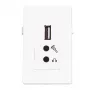 USB2.0+2x minijack-module Garbot BN4900-USB A+2XJ wit 20 cm