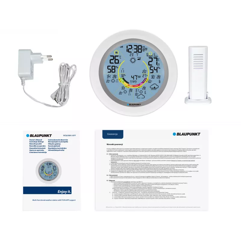 Blaupunkt WS60WH App weerstation, Wit