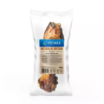 Hond Kauwartikel PETMEX Runderpoot 850 g — natuurlijke, langdurige stevige kauwsnack, 300 mm, hypoallergeen voor volwassen middelgrote/grote honden