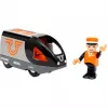 Passagierstrein BRIO 63604700 oranje-zwart, houten speelgoedtreinset, compatibel met BRIO-rails