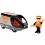 Passagierstrein BRIO 63604700 oranje-zwart, houten speelgoedtreinset, compatibel met BRIO-rails
