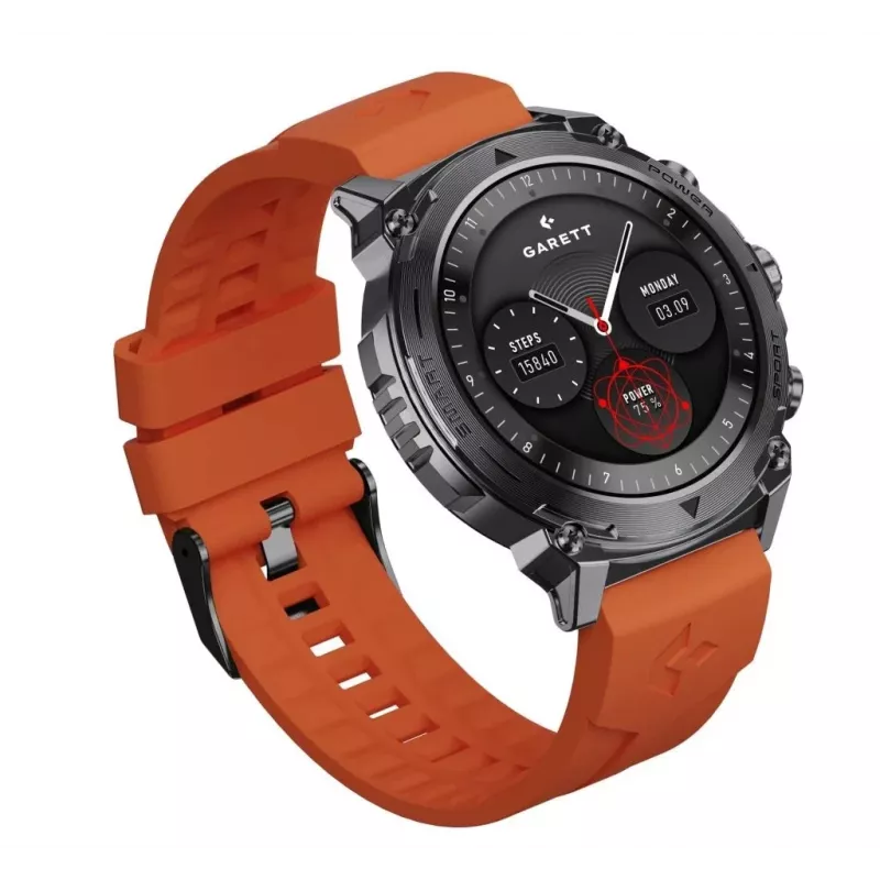 Smartwatch Garett Atom zwart Steel