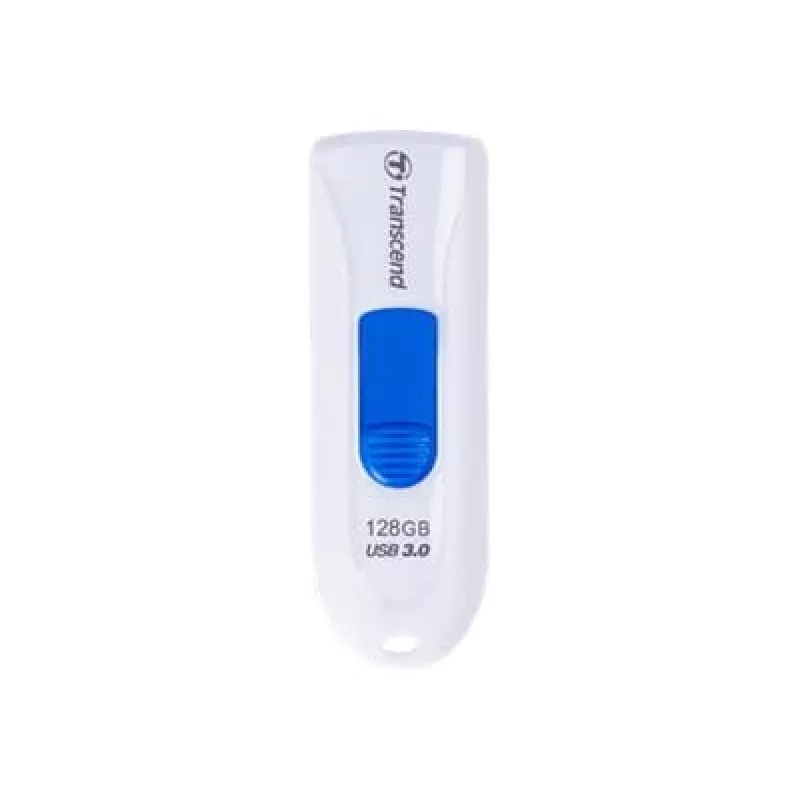 Transcend JetFlash 790 TS128GJF790W USB-stick, 128 GB, USB 3.1 Gen 1, uitschuifbare connector, wit