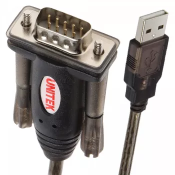 UNITEK Y-105 seriële kabel zwart 1,5 m USB Type-A DB-9