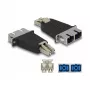 DeLOCK optische vezel hybridekoppeling LC-Duplex stekker naar SC-Duplex bus beige