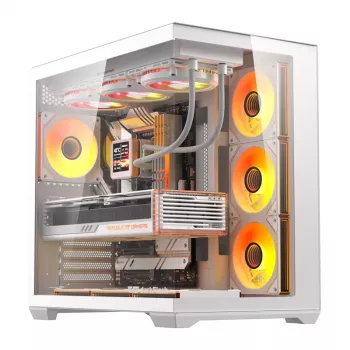 Computerbehuizing Darkflash C280 (wit) met 7 koelventilatoren