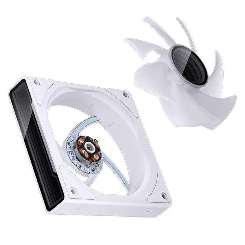 Behuizingsventilator Jonsbo ZK-120W 3in1 A-RGB wit — 120 mm, A-RGB-verlichting