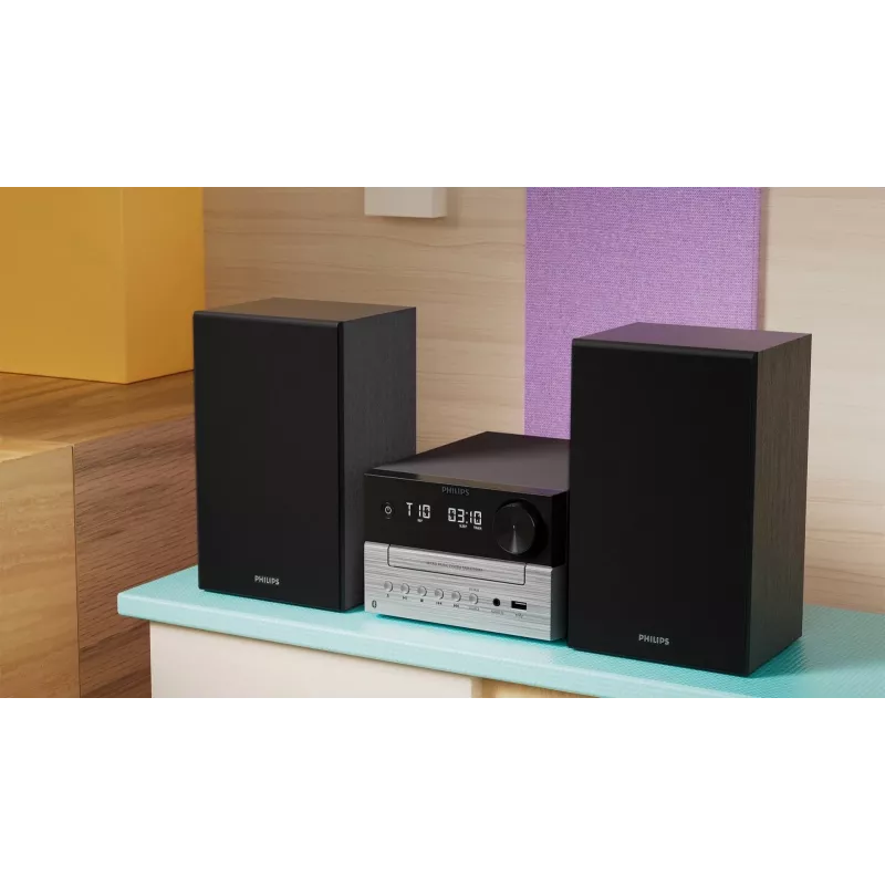 Philips TAM3205M2 home-audiosysteem home-audio-microsysteem 20 W zwart, zilver